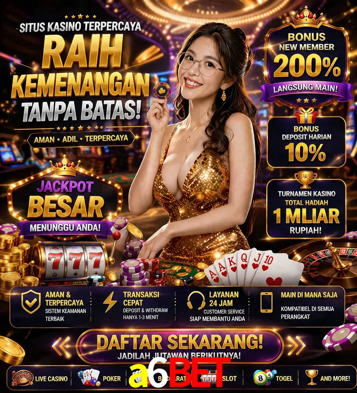 Roleta e blackjack a6bet